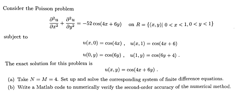 Consider the Poisson problem partial | Chegg.com
