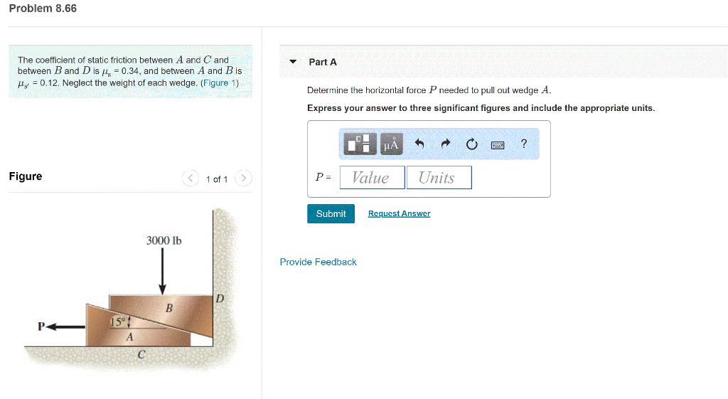 Solved Problem 8.66 The coefficient of static friction | Chegg.com