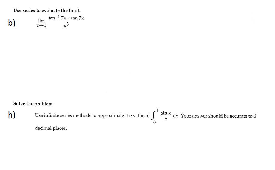 Solved PLEASE Answer BOTH B AND H. Please Show Work And | Chegg.com