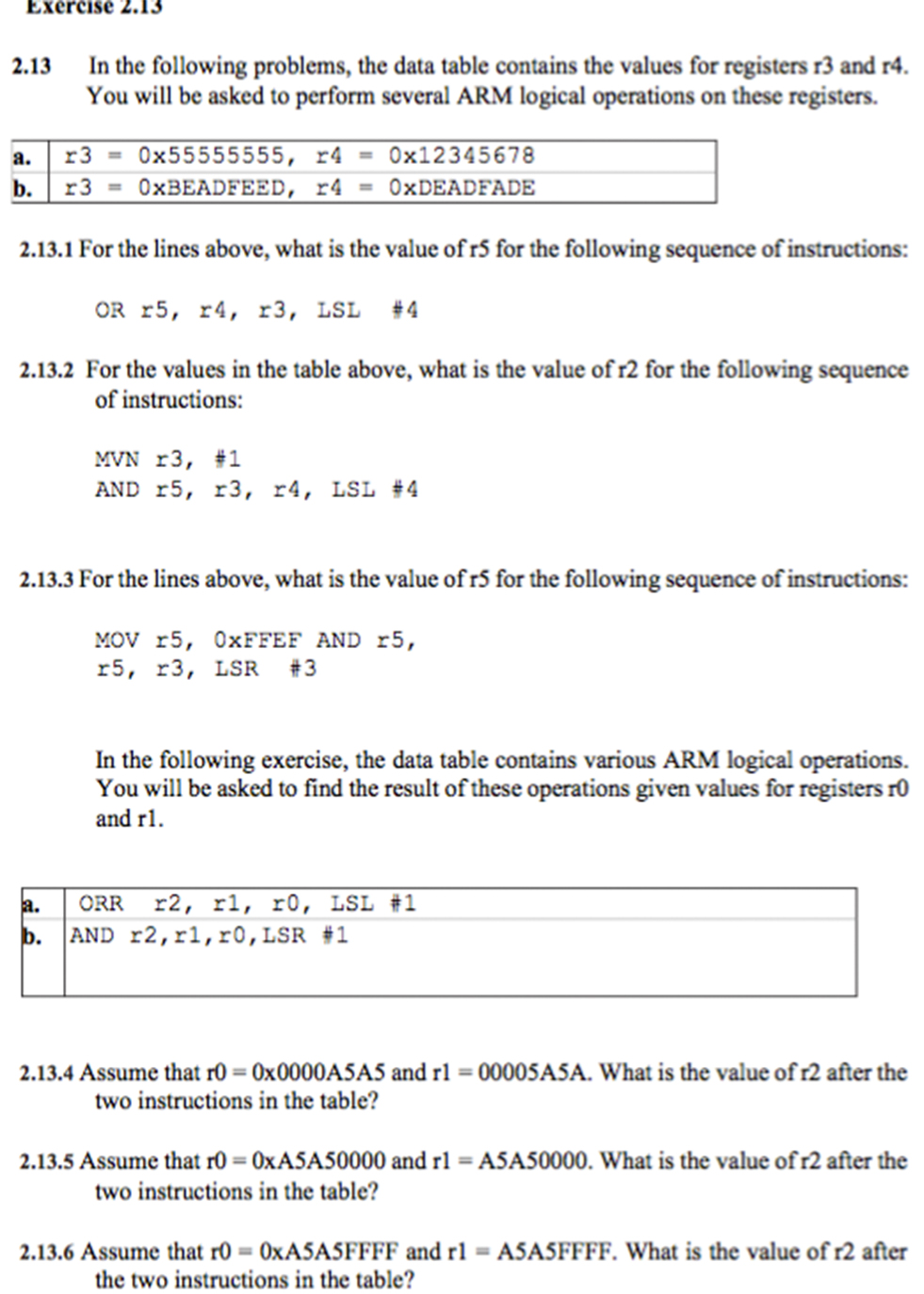 Solved Exercise 2 13 In The Following Problems The Data Chegg