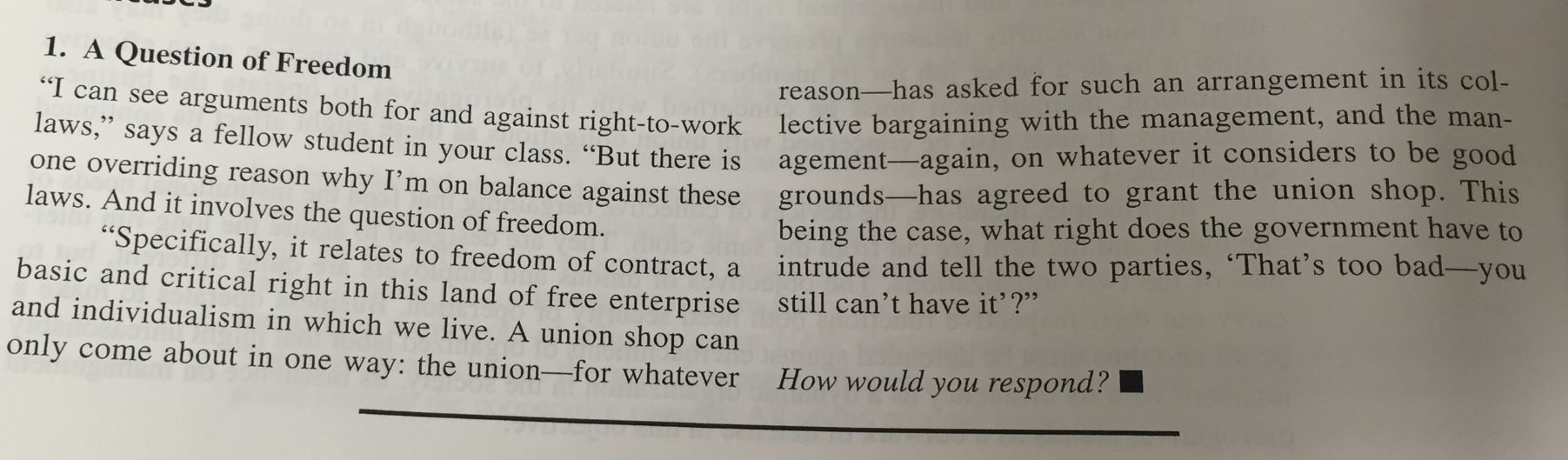 Solved "I can see arguments both for and against right -to | Chegg.com