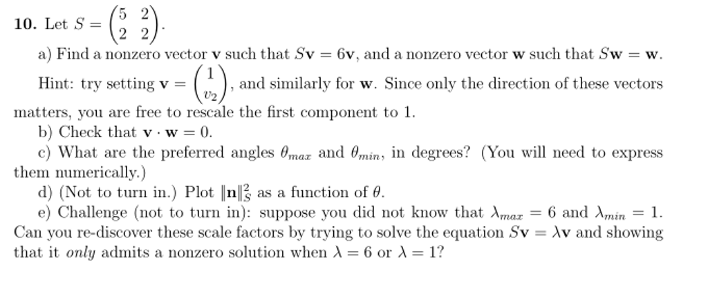 Solved Linear Algebra Skip parts (D, E). If you need help, | Chegg.com