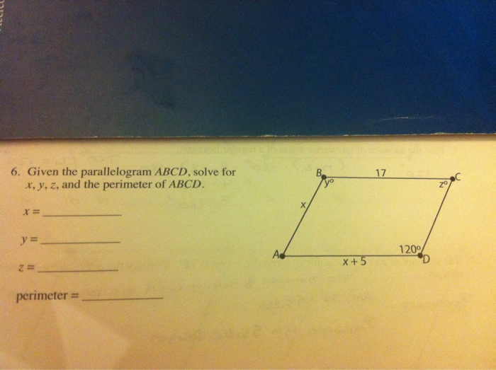 solved-6-given-the-parallelogram-abcd-solve-for-x-y-z-chegg