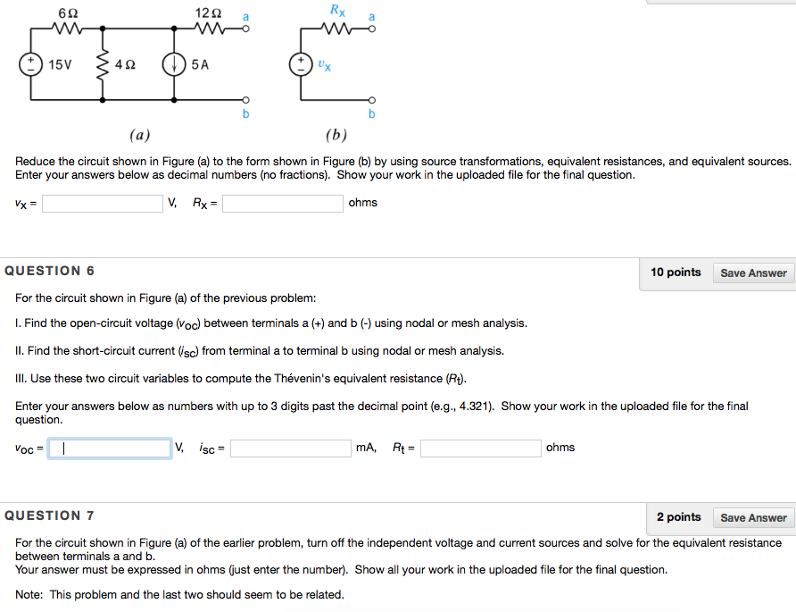 Solved Reduce the circuit shown in Figure (a) to the form | Chegg.com