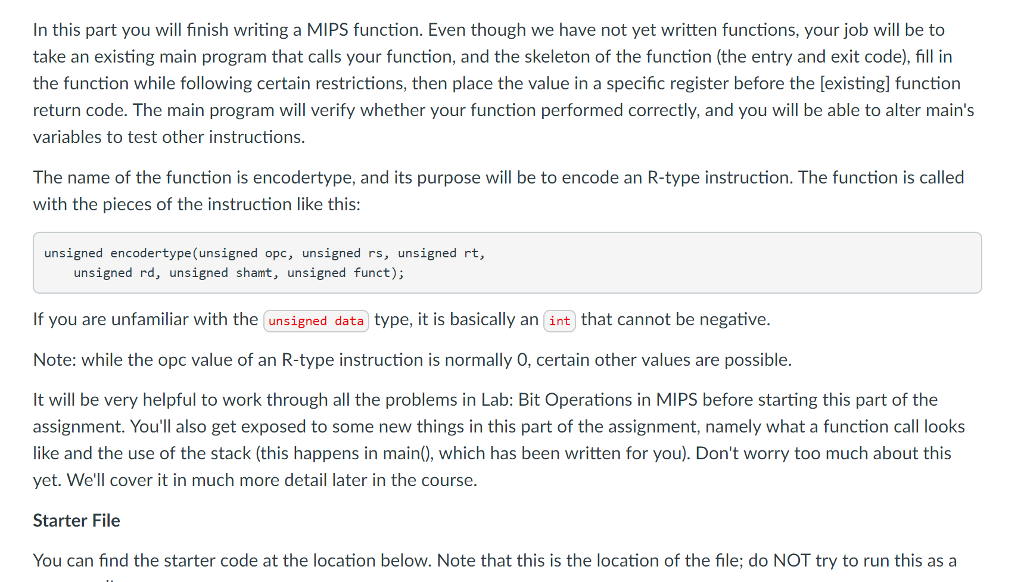 Solved Use MARS 4.5 to edit it. Below is the starter file: | Chegg.com