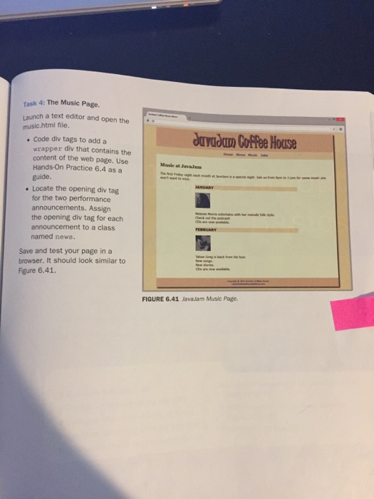 to lies from the Chapter 5 case your JavaJam Coffee | Chegg.com