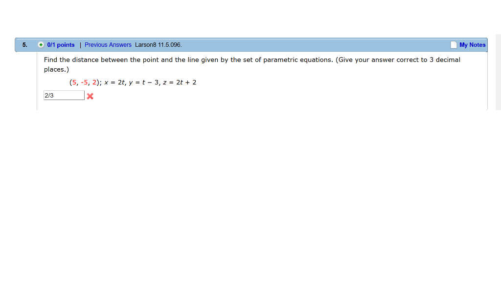 find the distance of the point from the line answer