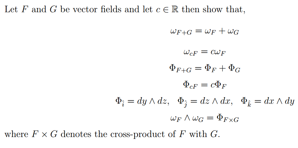 Diff Vector Forms dictionary between vector calculus and differential | Chegg.com