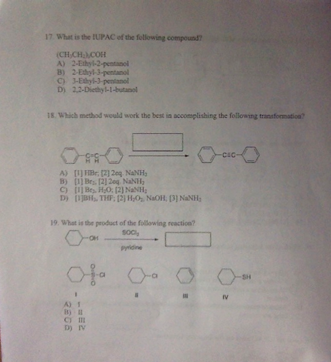 What Is The Iupac Of The Following Compound Ch3ch2 3coh