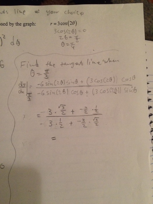 Solved Used by the graph: r = 3 cos(2 theta) Find the | Chegg.com