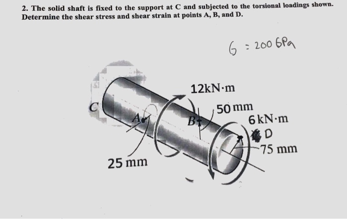 Solved The solid shaft is fixed to the support at C and | Chegg.com