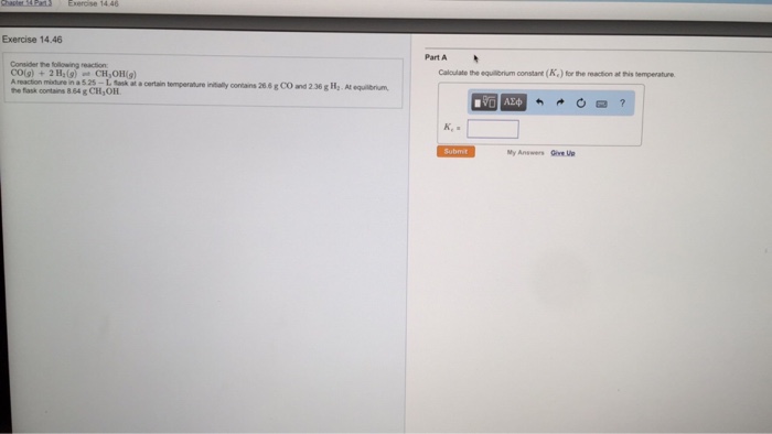 Solved Consider the following reaction A reaction mixture | Chegg.com