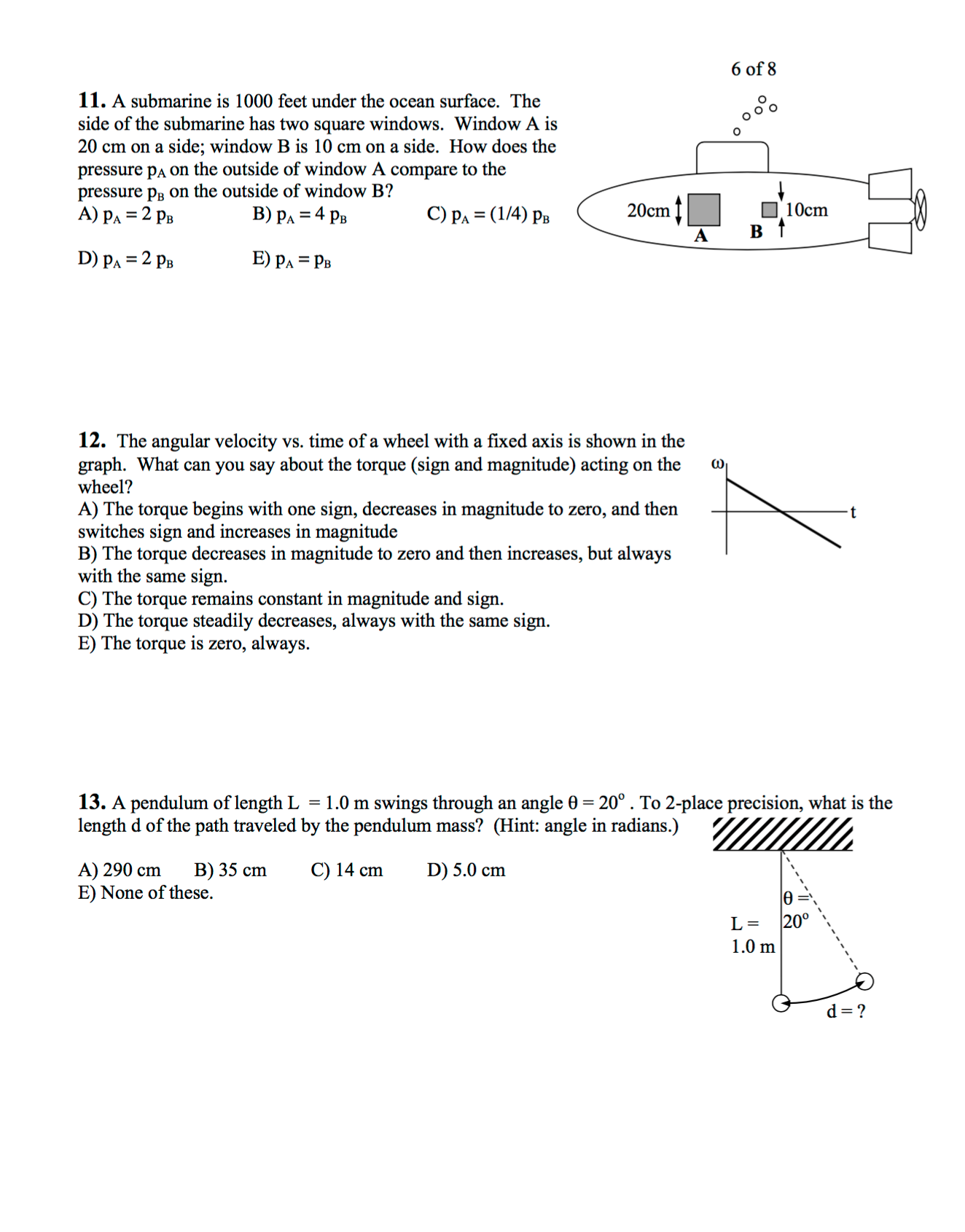 Solved A submarine is 1000 feet under the ocean surface. The