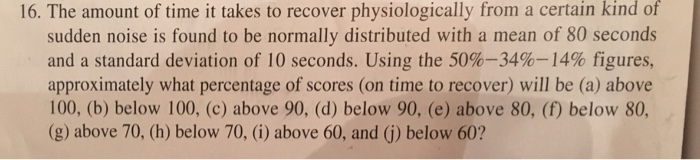 Solved The amount of time it takes to recover | Chegg.com