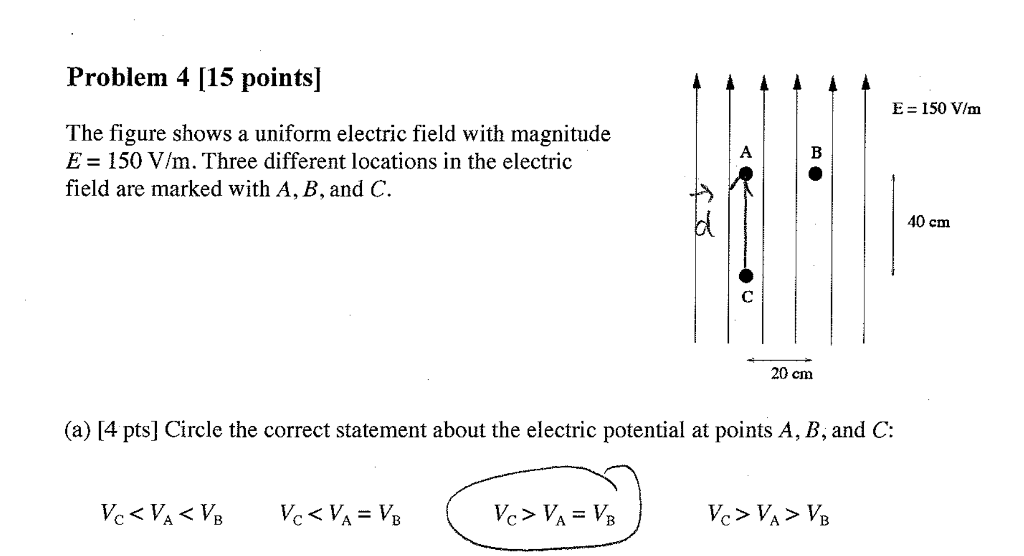 Solved The figure shows a uniform electric field with | Chegg.com
