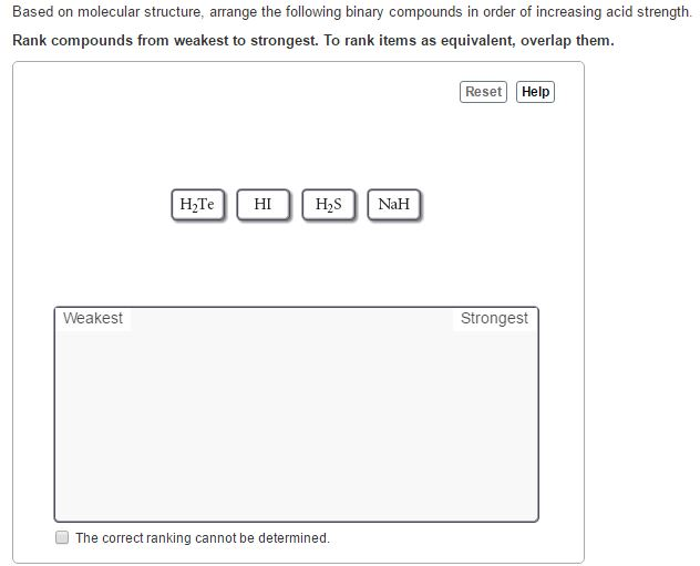 Solved Based on molecular structure, arrange the following | Chegg.com