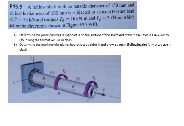 Solved A hollow shaft with an outside diameter of 150 mm and | Chegg.com