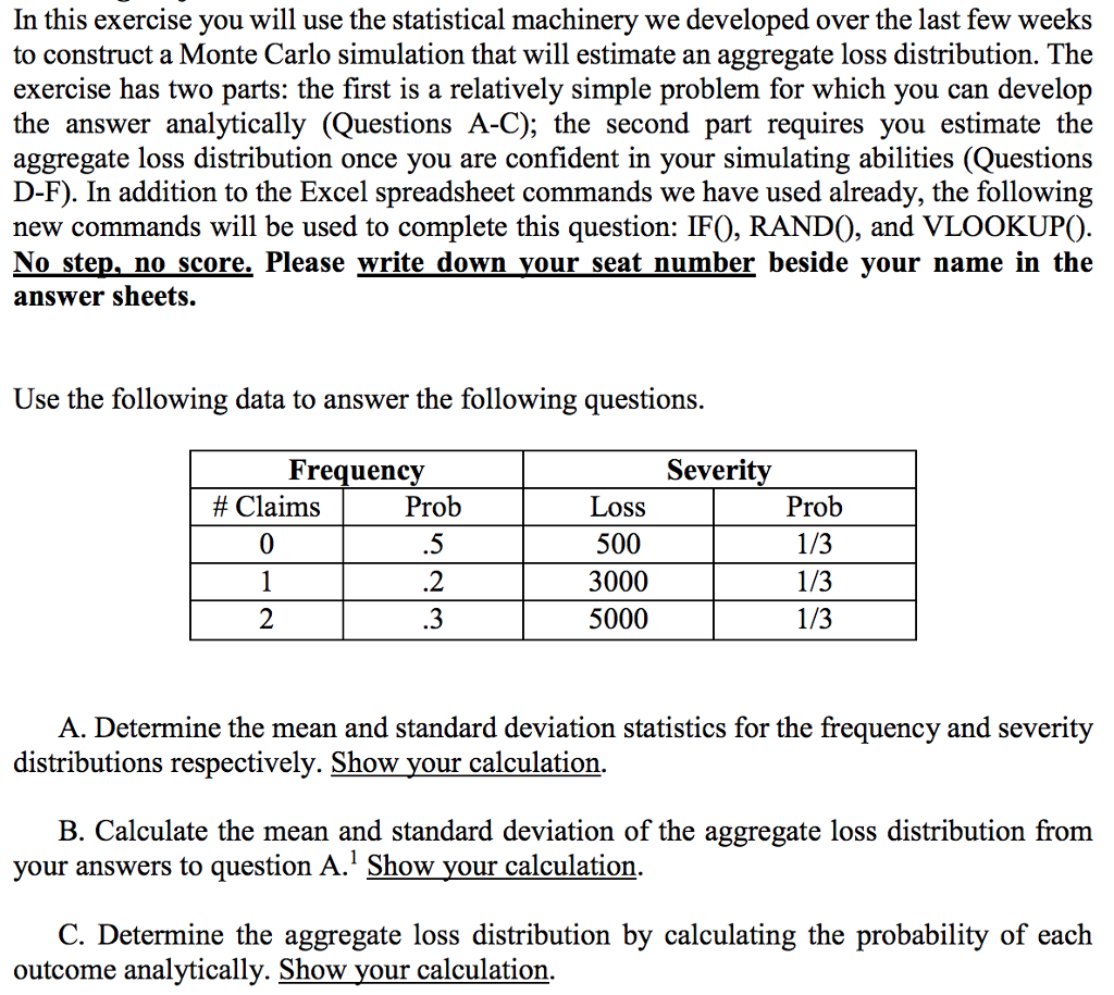 In this exercise you will use the statistical | Chegg.com