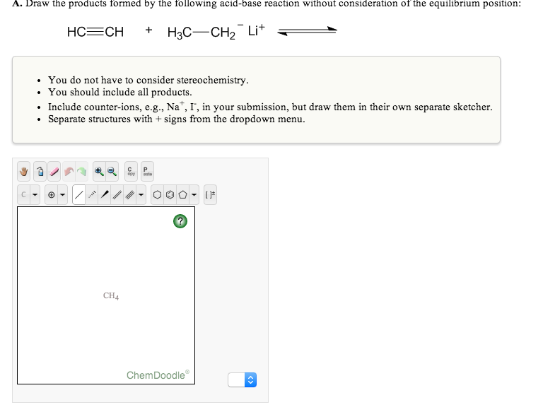 Solved Draw The Products Formed By The Following Acid Base 6346