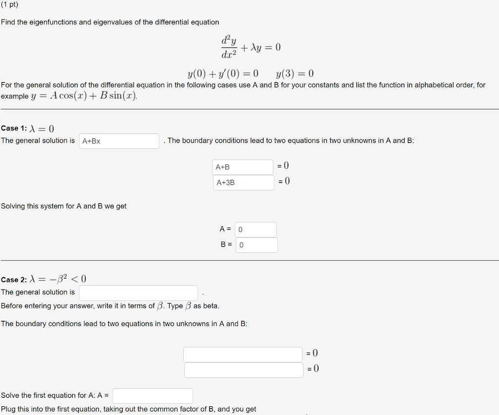 Solved Find the eigenfunctions and eigenvalues of the | Chegg.com