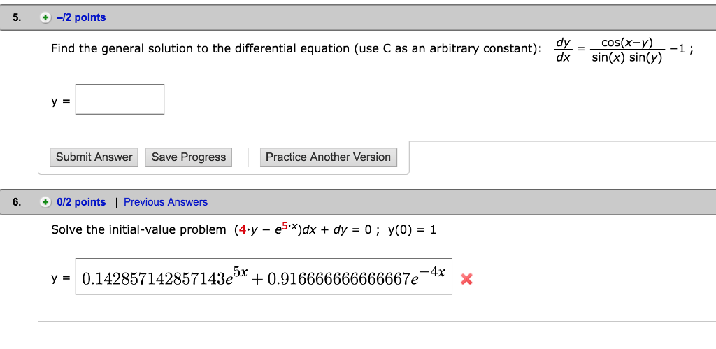 Solved Find The General Solution To The Differential