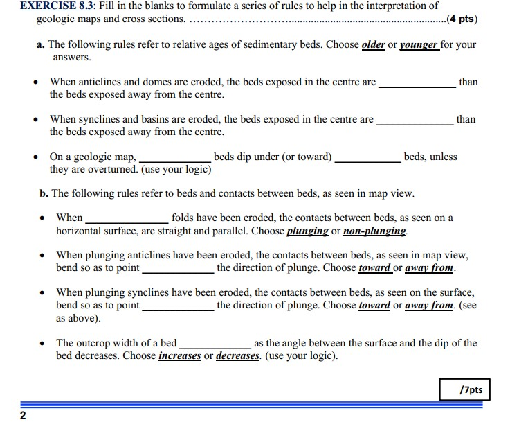 Solved EXERCISE 8.3: Fill in the blanks to formulate a | Chegg.com