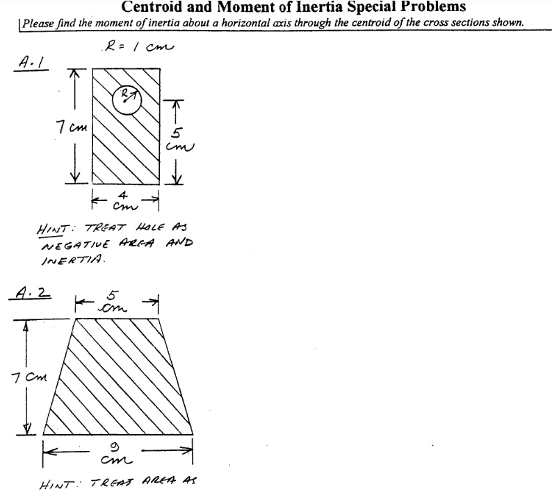 centroid and moment of inertia