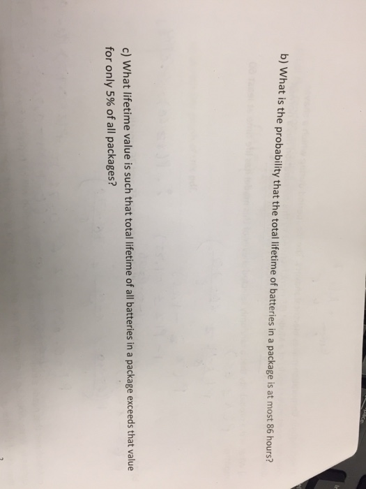 Solved 4) The lifetime of a certain type of battery is