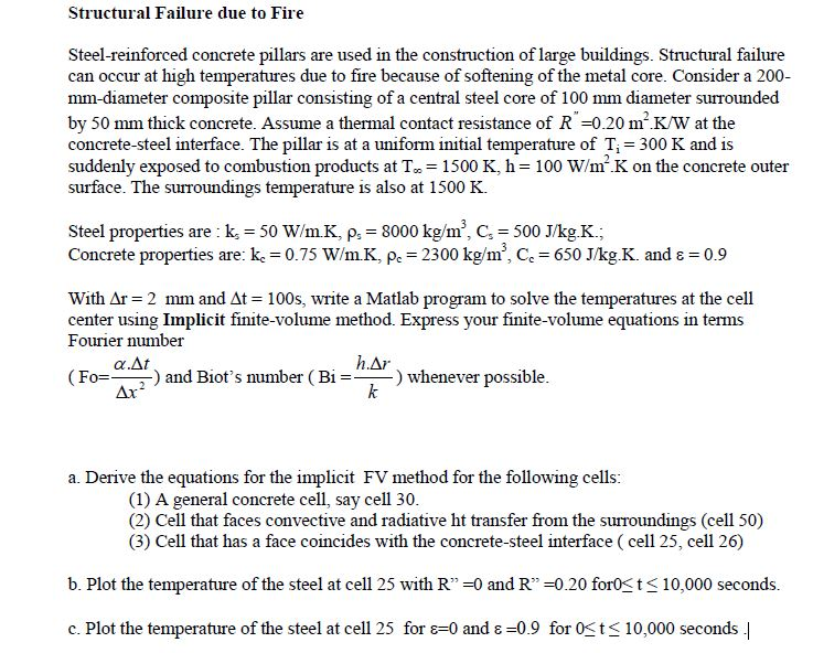 Solved Structural Failure Due To Fire Steel-reinforced 