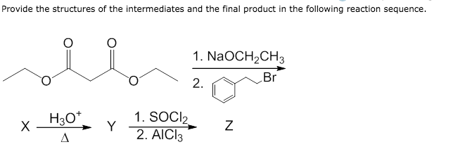 Provide the structures of the intermediates and the | Chegg.com