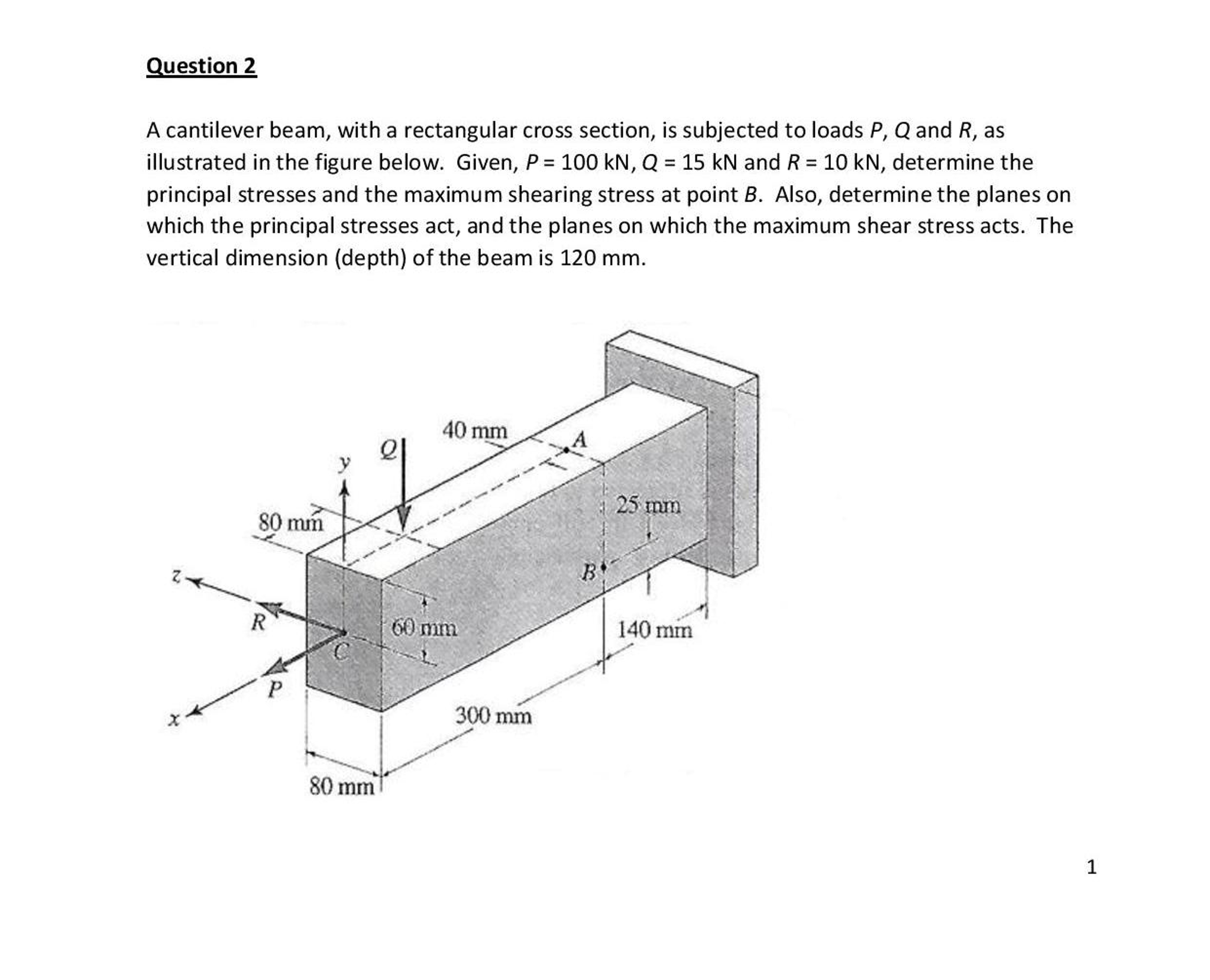 Cantilever Beam Cross Section