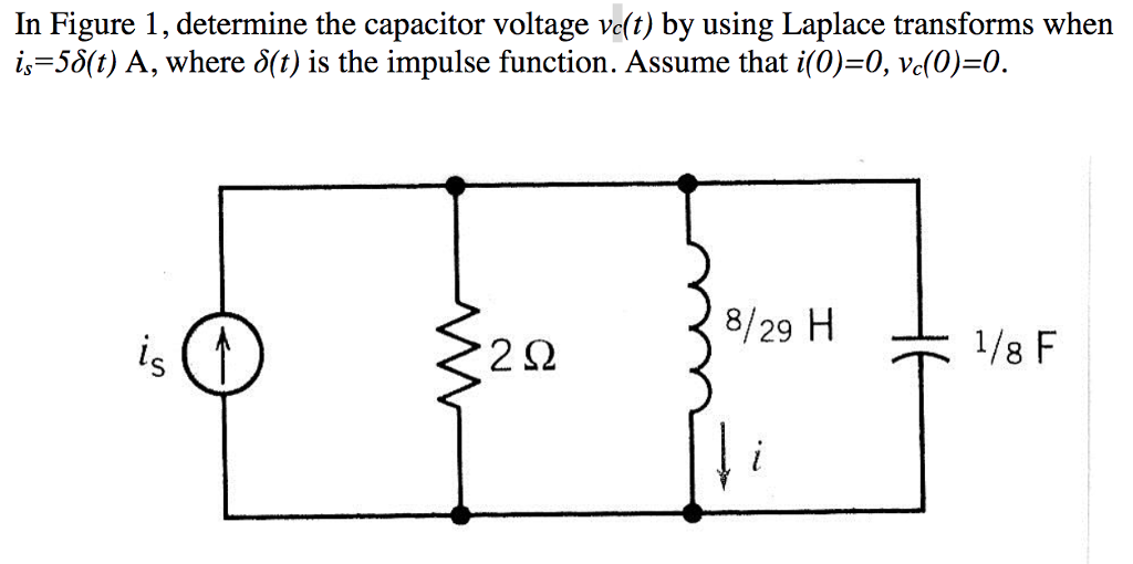 Solved In Figure 1, determine the capacitor voltage vc(t) by