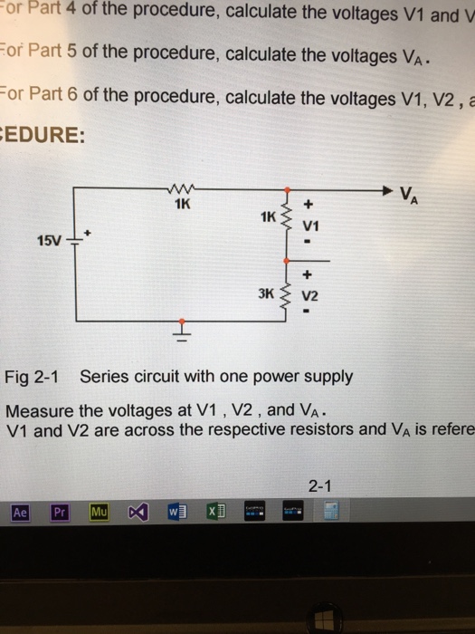 Solved Please Calculate The Voltages V1, V2, And VA. | Chegg.com