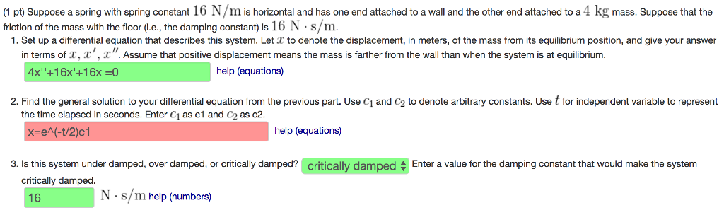 solved-suppose-a-spring-with-spring-constant-16-n-m-is-chegg