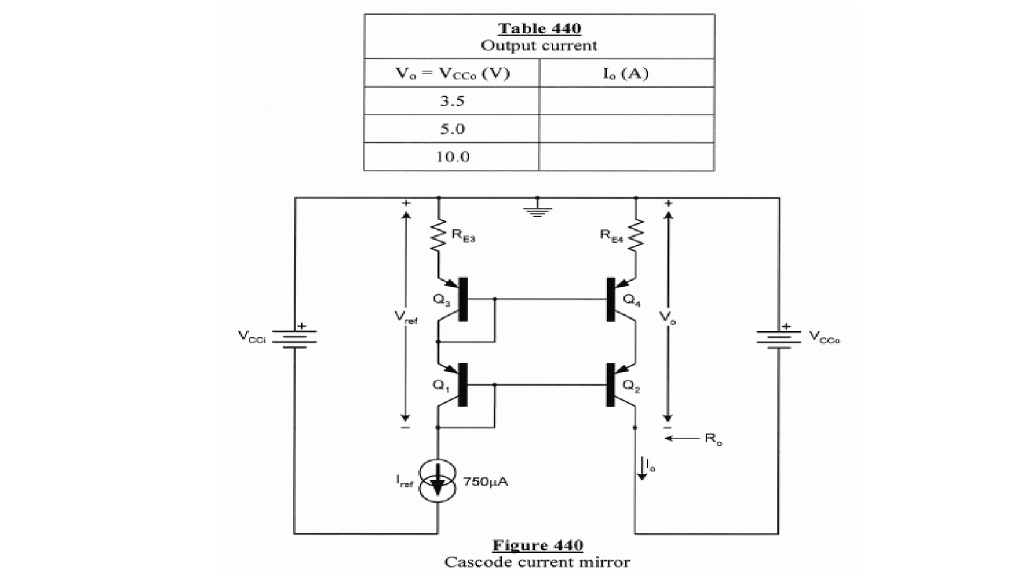 440. Current mirrors Electronics 2 Cascode current | Chegg.com