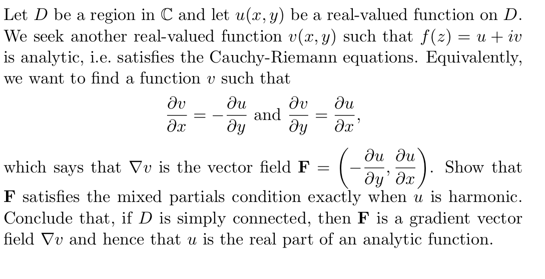 Solved Let D be a region in C and let u(x, y) be a | Chegg.com