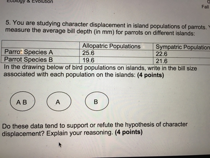 solved-you-are-studying-character-displacement-in-island-chegg