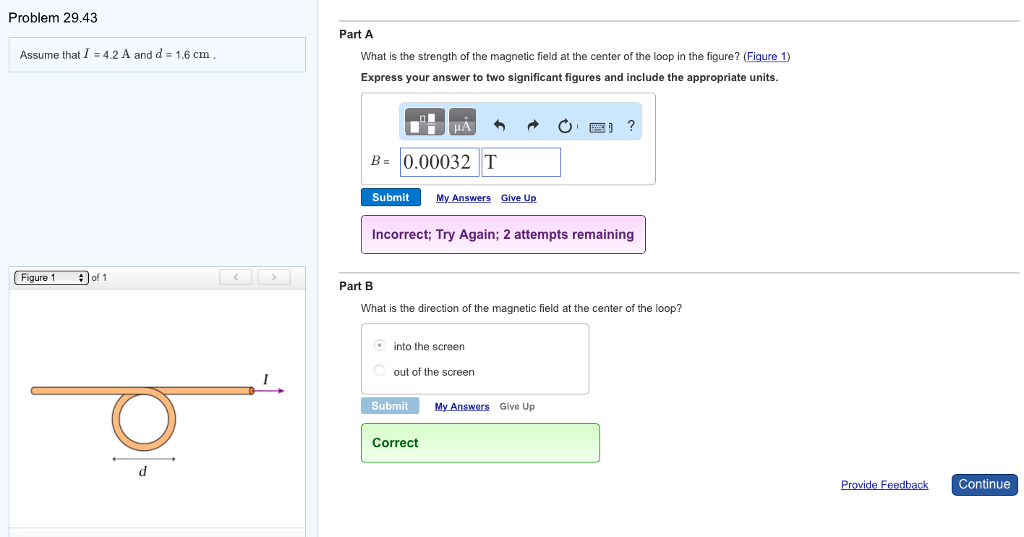 Solved Problem 29.6 Part A What is the field at the