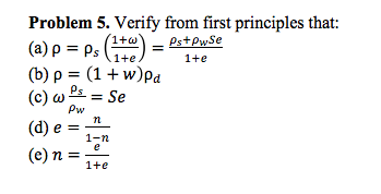 Problem 5. Verify from first principles that: (a) p= | Chegg.com