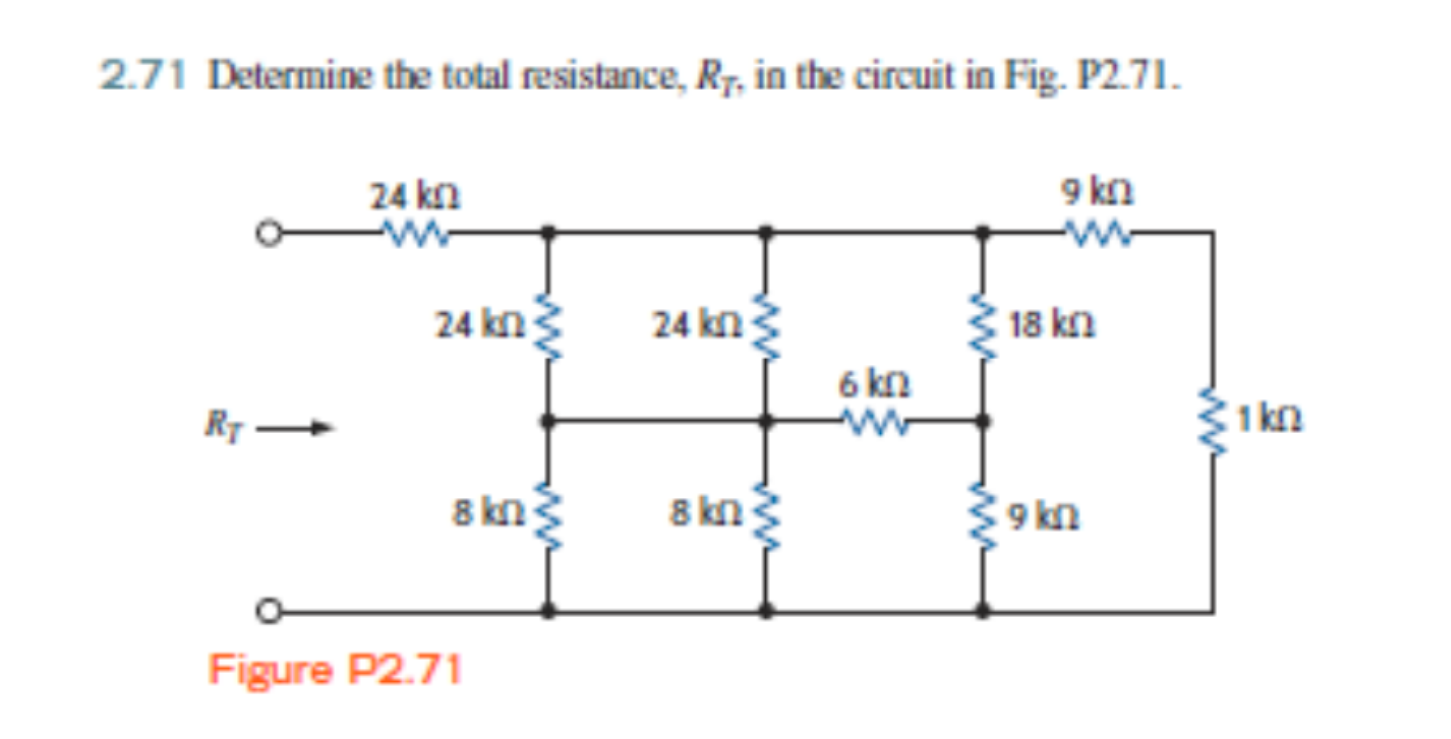 Solved Determine The Total Resistance R T In The Circuit