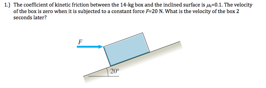 Solved The coefficient of kinetic friction between the 14-kg | Chegg.com