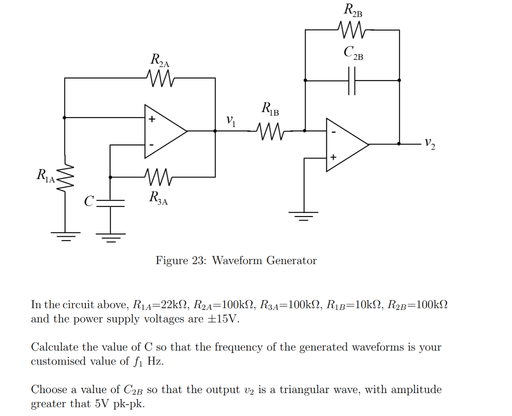 Solved 2B 2B 2A 1B 3A Figure 23: Waveform Generator In The | Chegg.com