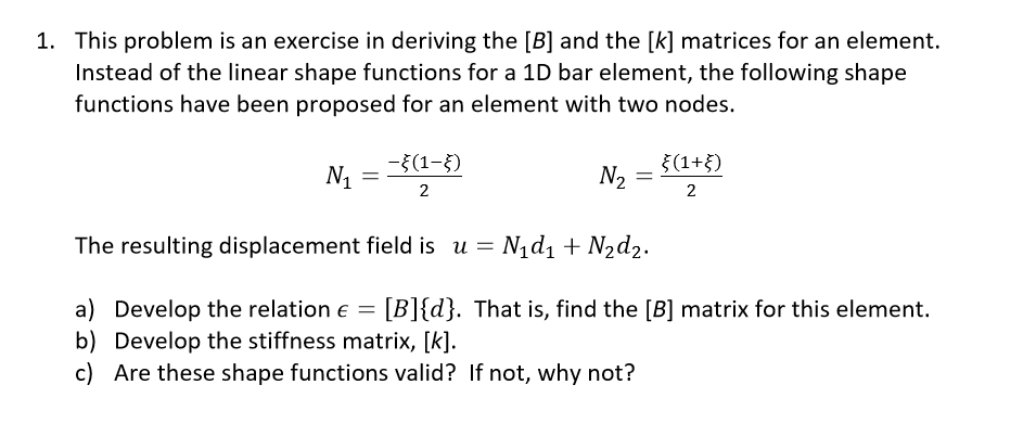 Solved This Problem Is An Exercise In Deriving The [B] And | Chegg.com