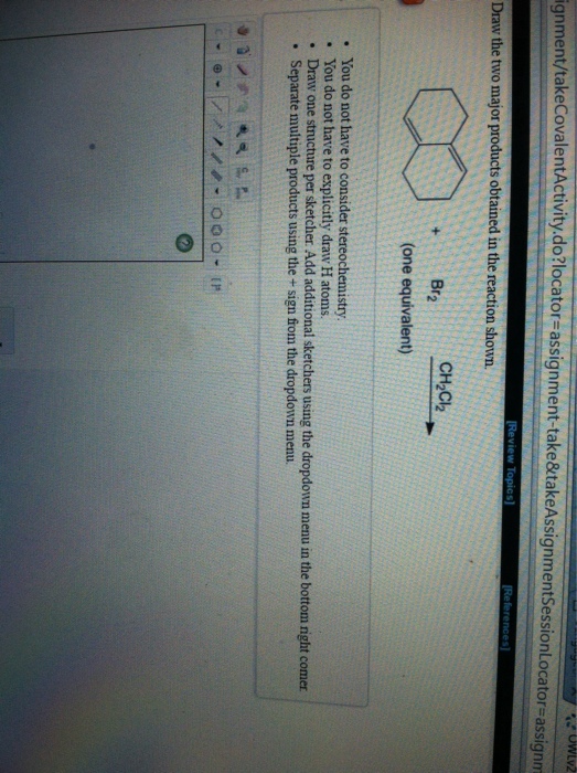 Solved Draw the two major products obtained in the reaction