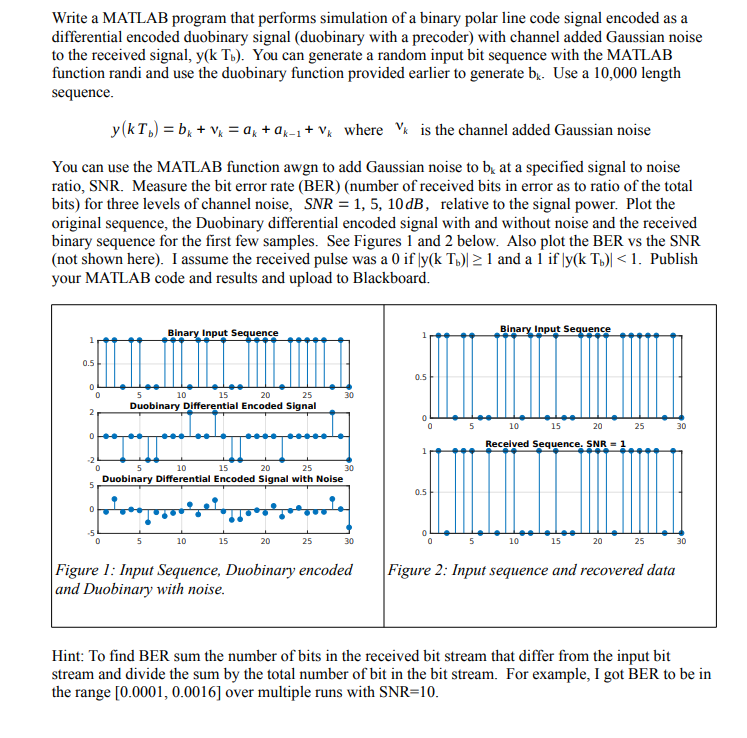 Write a MATLAB program that performs simulation of a | Chegg.com