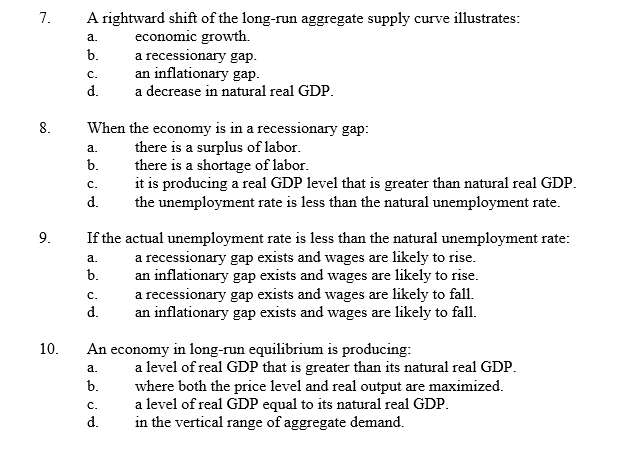 Economic Growth Is Shown By A Rightward Shift In
