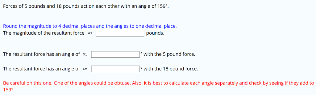 solved-forces-of-5-pounds-and-18-pounds-act-on-each-other-chegg