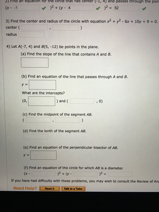 how to find the center of a circle using its equation