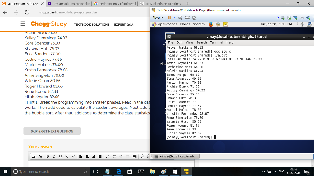 (Solved) - Your program is to use two data structures to read in ...
