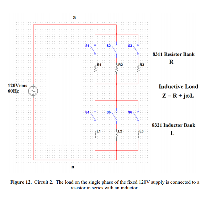 Solved S1 8311 Resistor Bank R1 R3 120Vrms 60Hz Inductive | Chegg.com